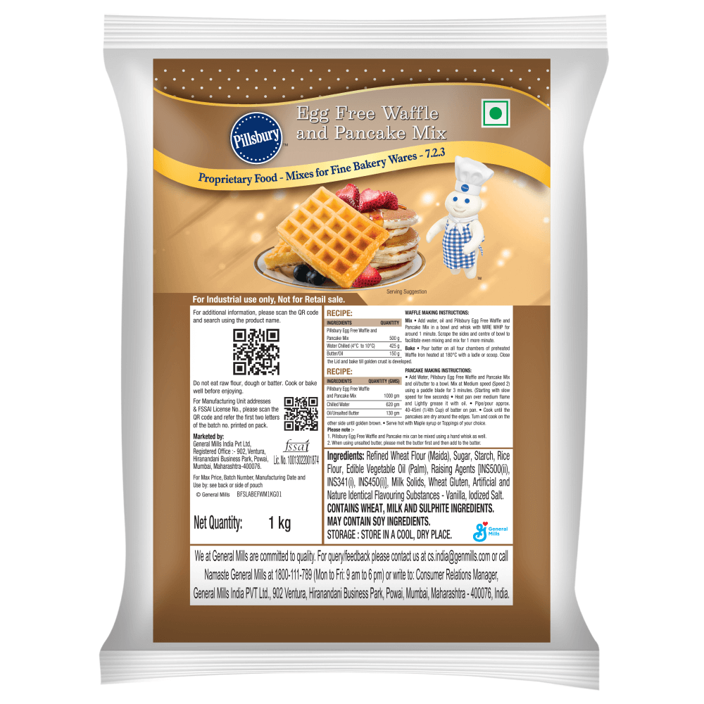 Pills Bury - Egg Free Waffle and Pancake Mix - 1 KG
