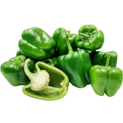 Green Capsicum Mix Size - 500 GM