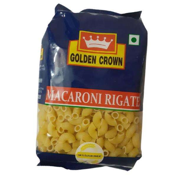 Golden Crown - Macaroni Rigate Pasta - 500 gm