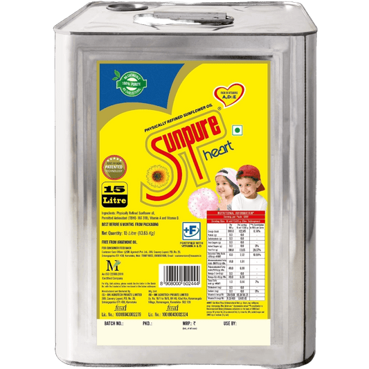 Sunpure - Refined Sunflower Oil - 15 L Tin