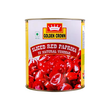 Golden Crown - Red Paprika - Sliced - 3 KG Tin