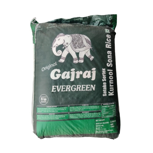 Gajraj - Kurnool Sona Masoori, Rice - 26 KG