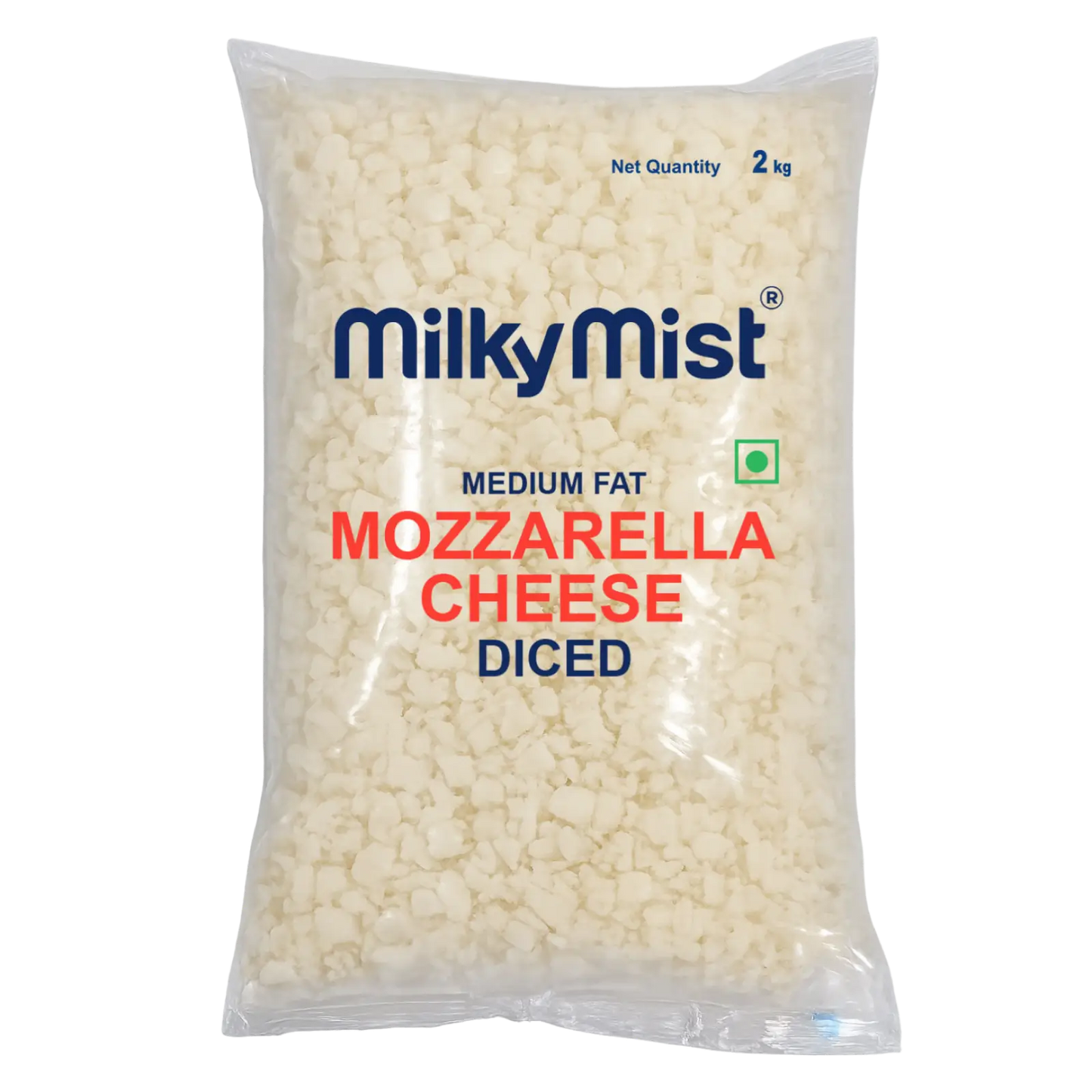 Milky Mist - Cheese Diced Mozzarella - 2 KG