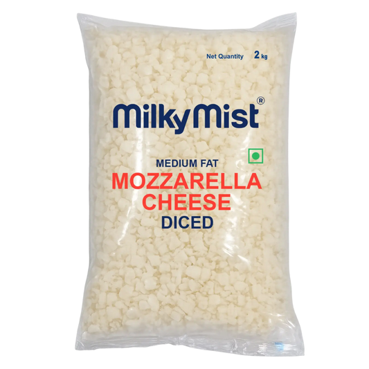 Milky Mist - Cheese Diced Mozzarella - 2 KG
