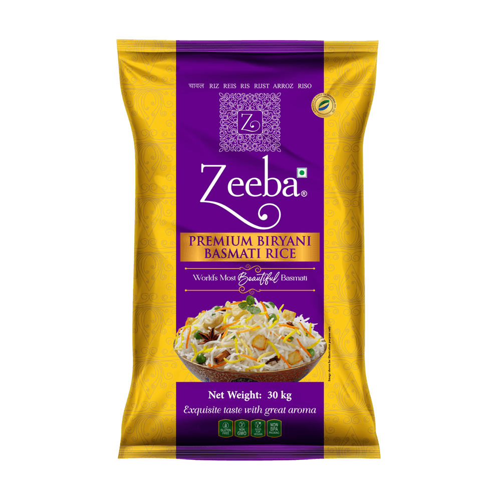 Zeeba - Premium 1121 Basmati Biryani Rice - 30 KG