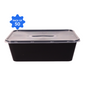 Khushi - Black Rectangle Container with Lid, 750 ml (Pack of 50)