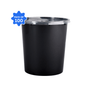Bhagwati - Round Container - 04-1000 ml - Black with Lid - Pack of 100