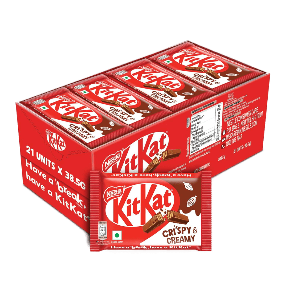KitKat - 4 Fingers Wafer Bar 38.5 gm (Pack of 21)